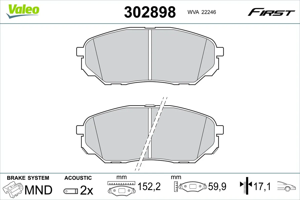 Brake Pad Set, disc brake FIRST 302898