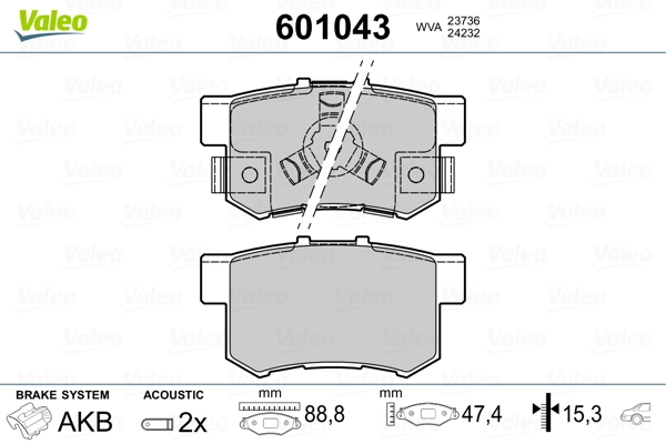 Brake Pad Set, disc brake 601043