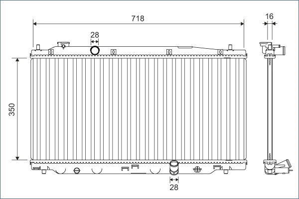 Radiator, engine cooling 701136