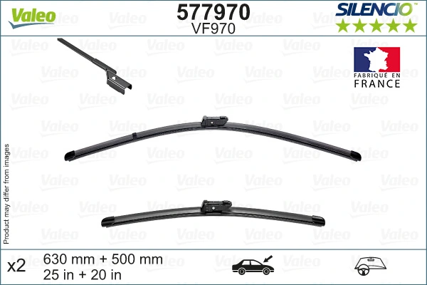 Wiper Blade SILENCIO FLAT BLADE SET 577970