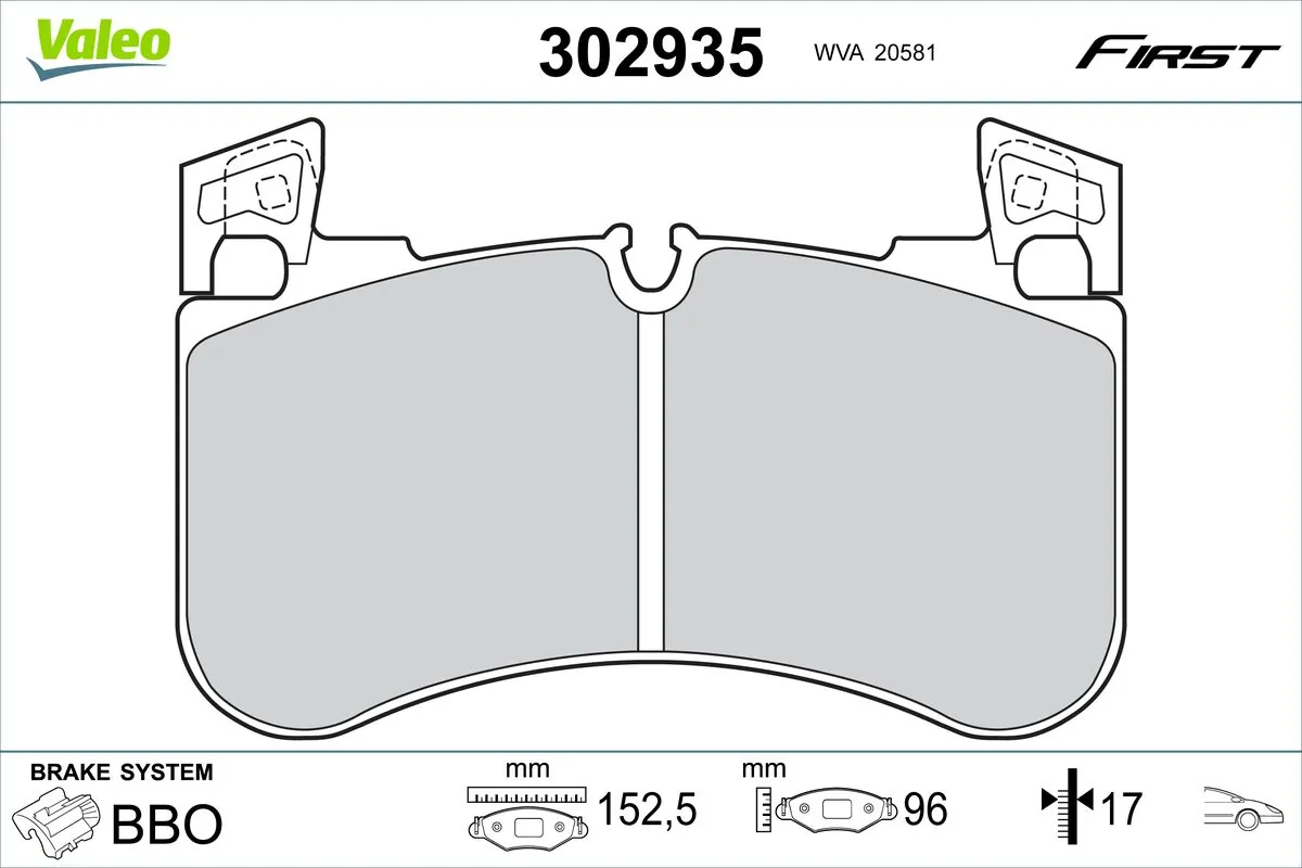 Brake Pad Set, disc brake FIRST 302935
