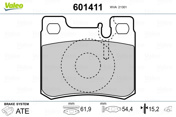 VALEO 601411 Brake Pad Set, disc brake