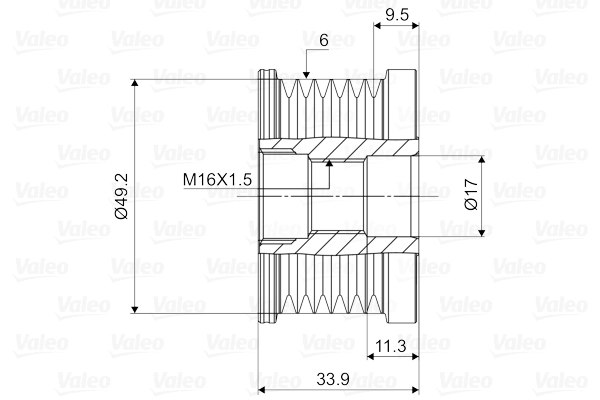 Roda Bebas Generator VALEO NEW SPARE PART 588056