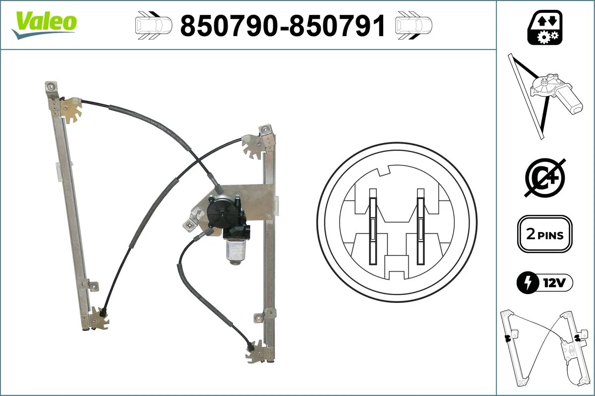 VALEO 850790 Window Regulator