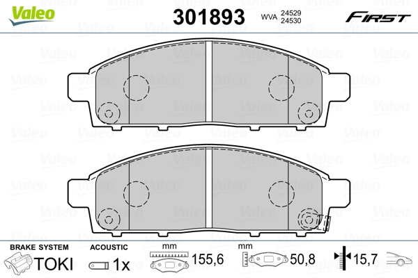 Brake Pad Set, disc brake FIRST 301893