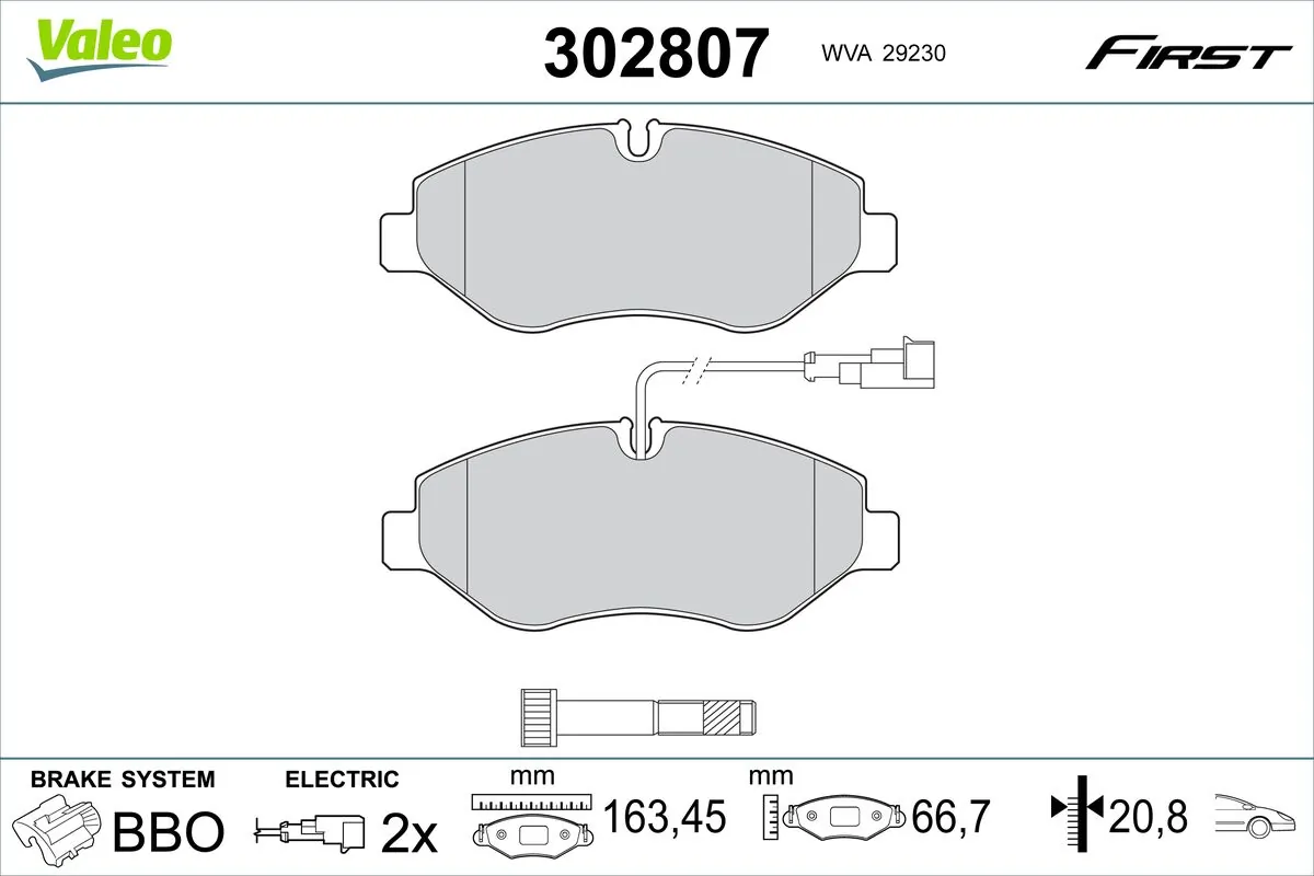 Brake Pad Set, disc brake FIRST 302807