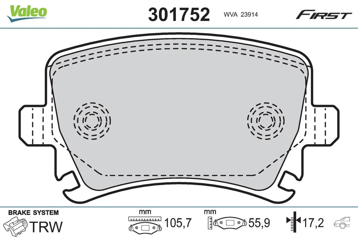 Brake Pad Set, disc brake FIRST 301752