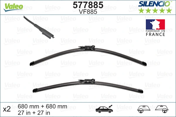 Wiper Blade SILENCIO FLAT BLADE SET 577885