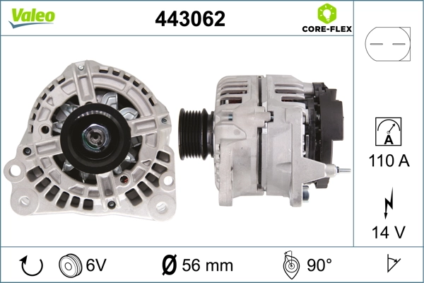 Alternator VALEO CORE-FLEX 443062