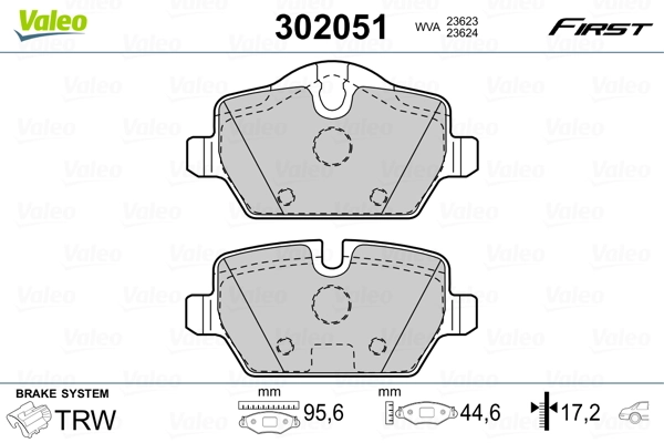 Brake Pad Set, disc brake FIRST 302051