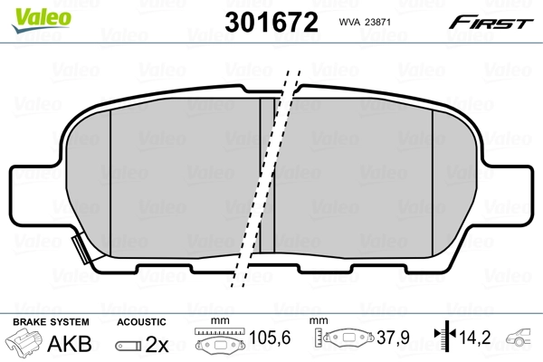 Brake Pad Set, disc brake FIRST 301672