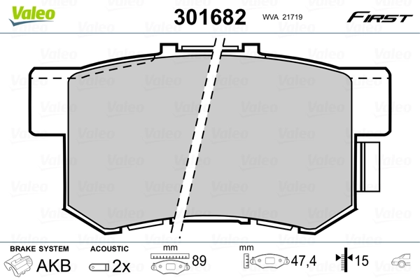 Brake Pad Set, disc brake FIRST 301682