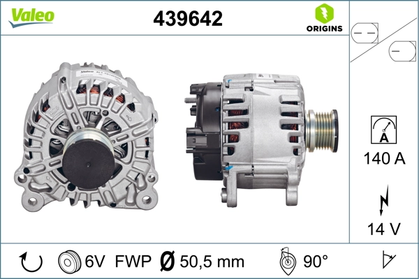 Alternator VALEO ORIGINS NEW OE TECHNOLOGY 439642
