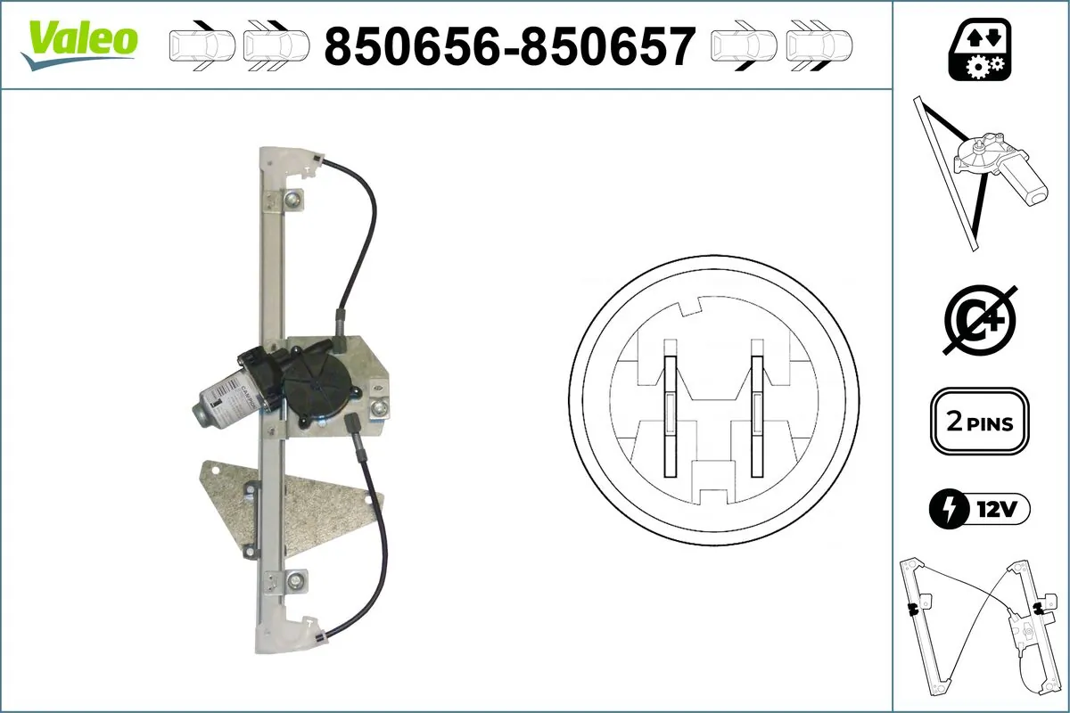 VALEO 850656 Window Regulator