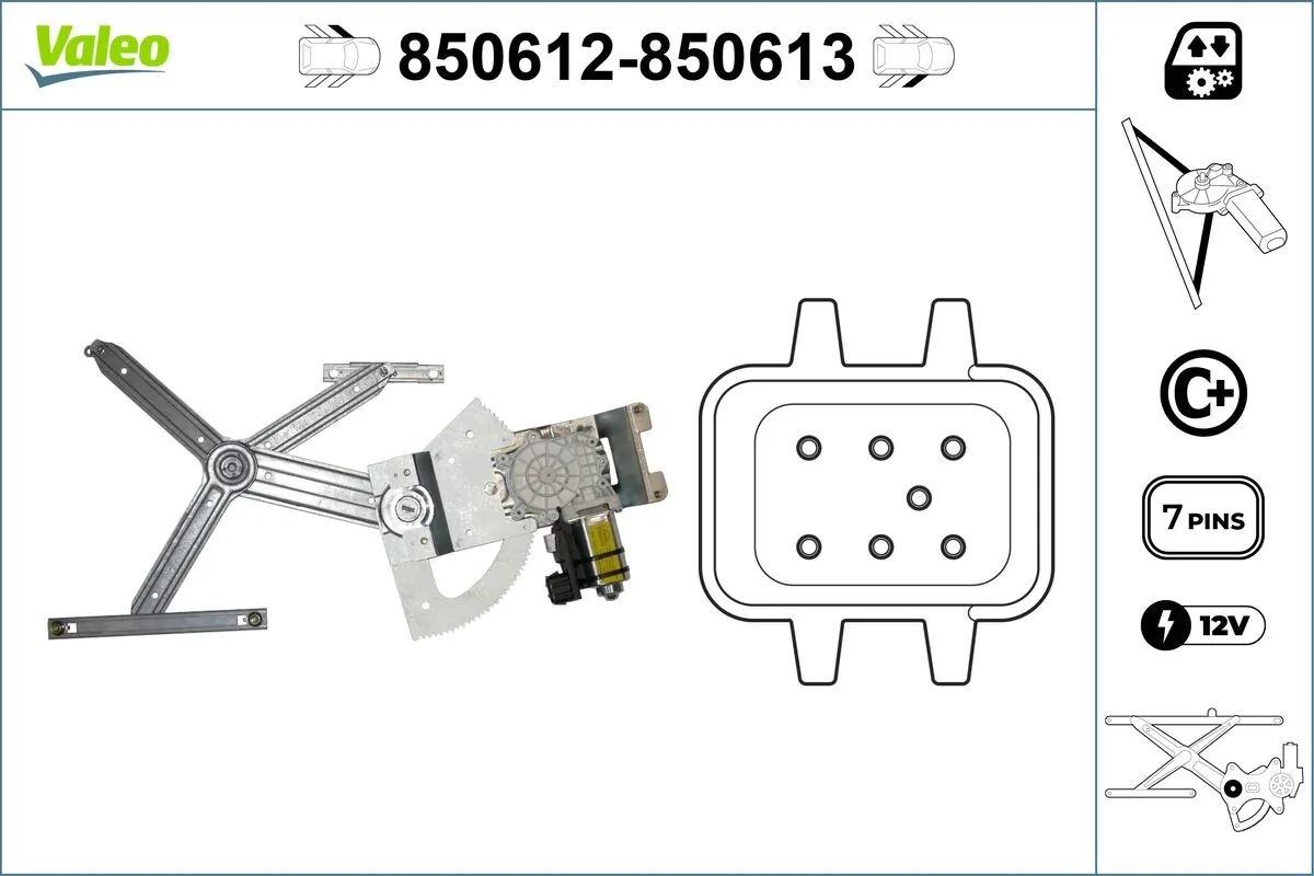 VALEO 850612 Window Regulator
