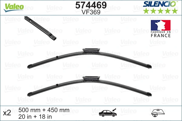 Wiper Blade SILENCIO FLAT BLADE SET 574469