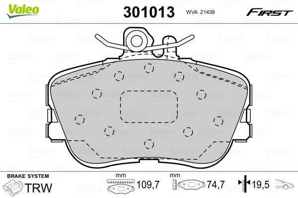 Brake Pad Set, disc brake FIRST 301013