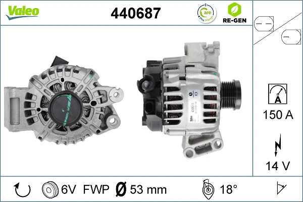 Alternator VALEO RE-GEN REMANUFACTURED 440687