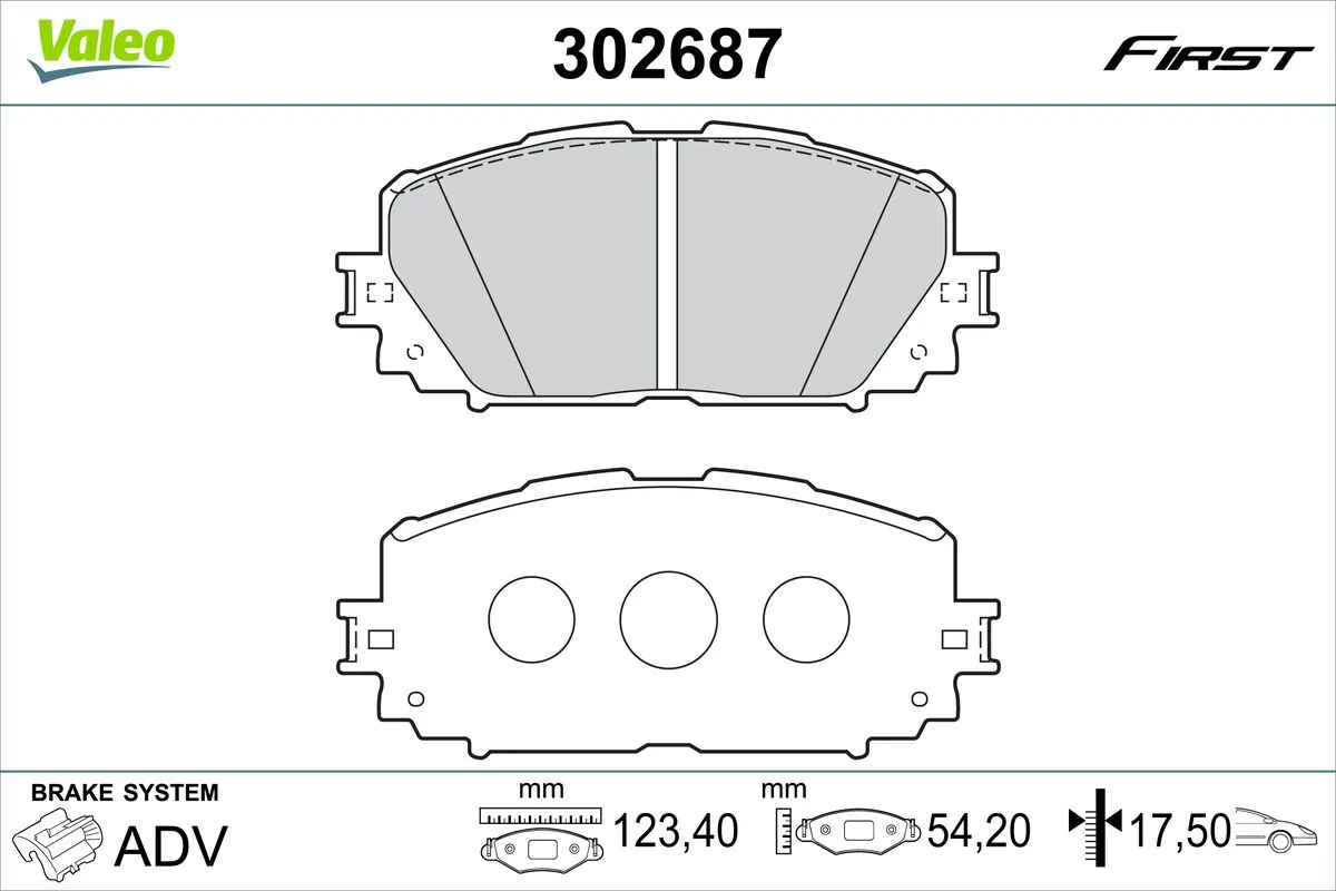 Brake Pad Set, disc brake FIRST 302687