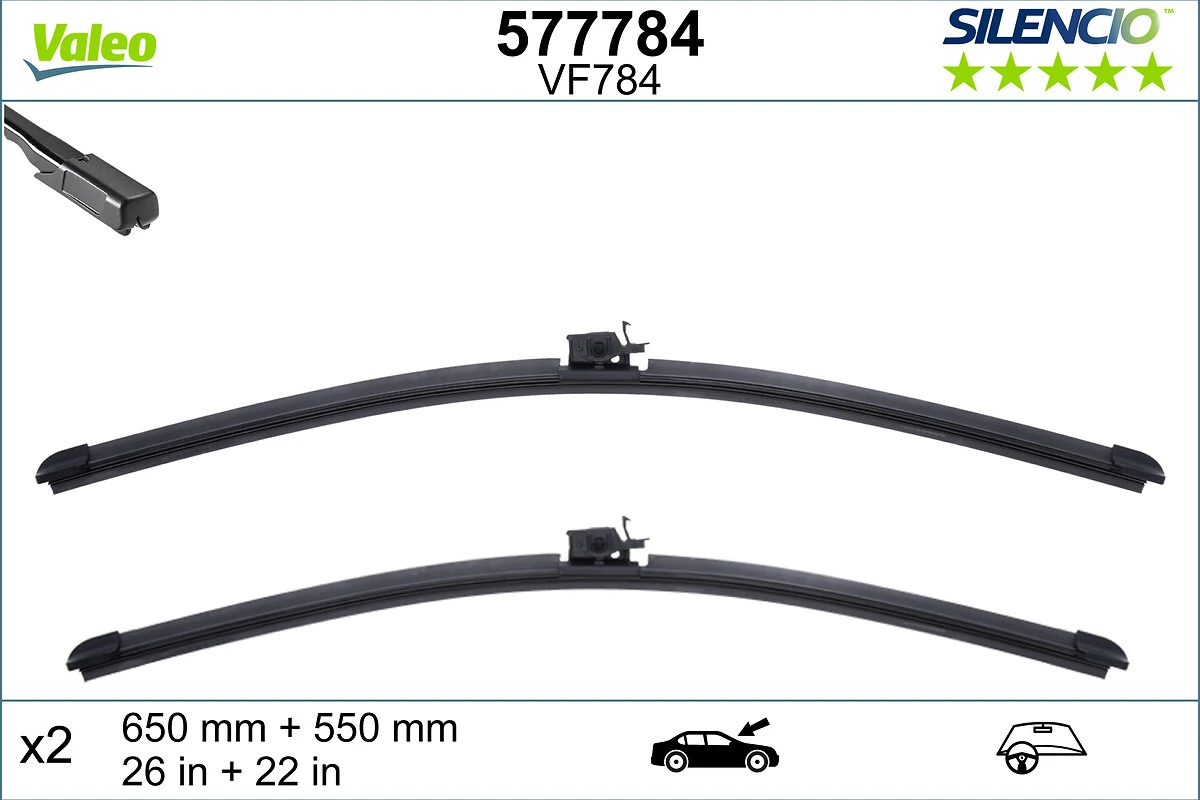 Wiper Blade SILENCIO FLAT BLADE SET 577784