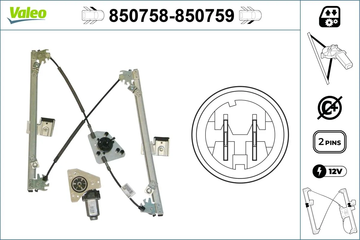 VALEO 850758 Window Regulator