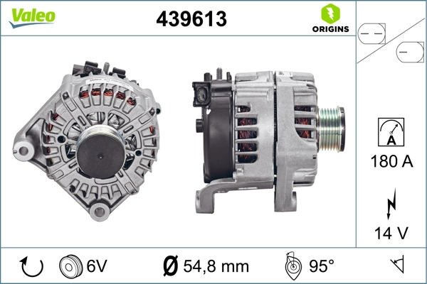 Alternator VALEO ORIGINS NEW OE TECHNOLOGY 439613