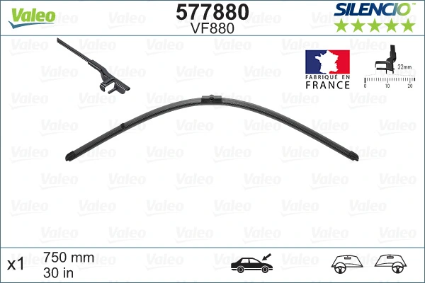 Wiper Blade SILENCIO FLAT BLADE SINGLE 577880