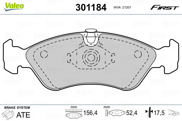 Brake Pad Set, disc brake FIRST 301184