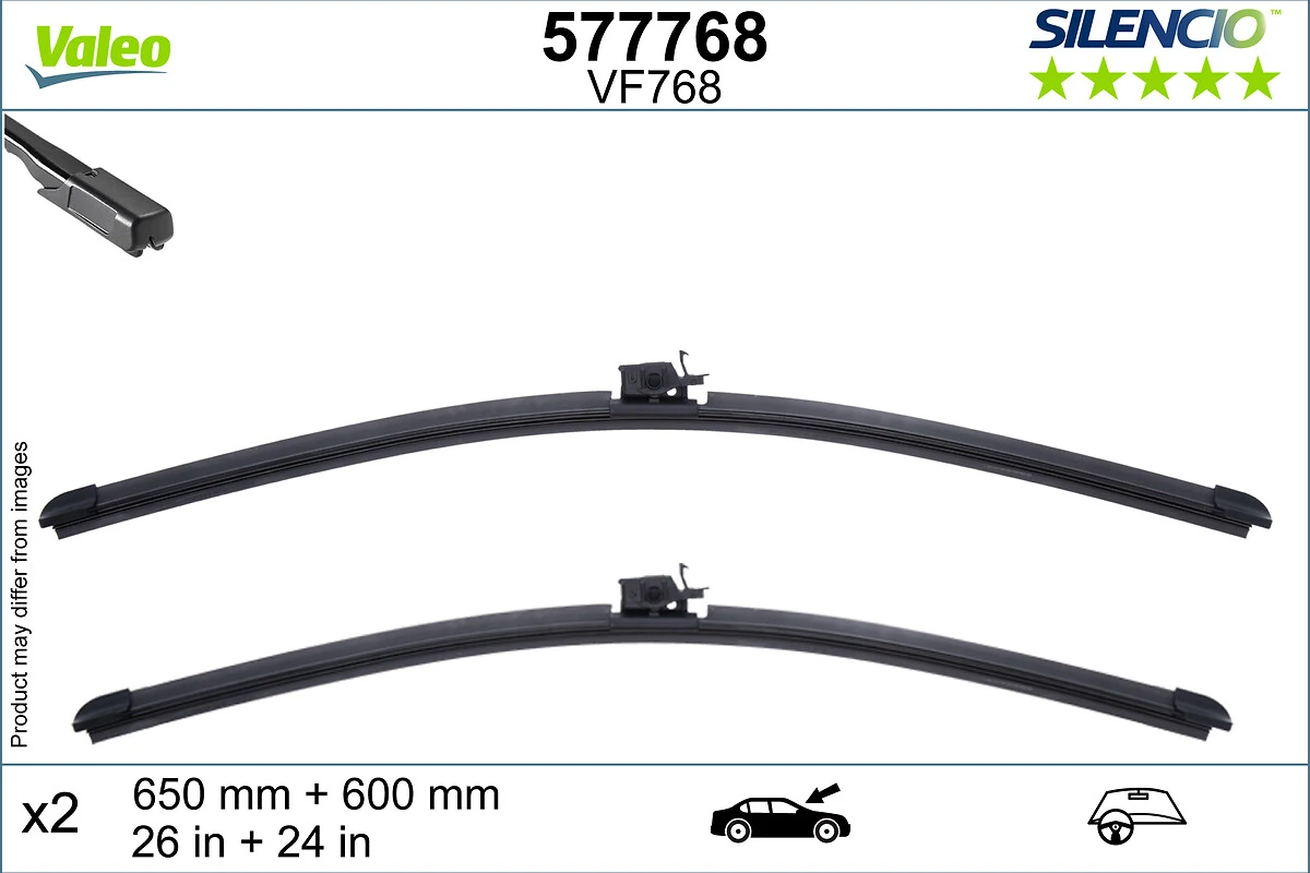 Wiper Blade SILENCIO FLAT BLADE SET 577768
