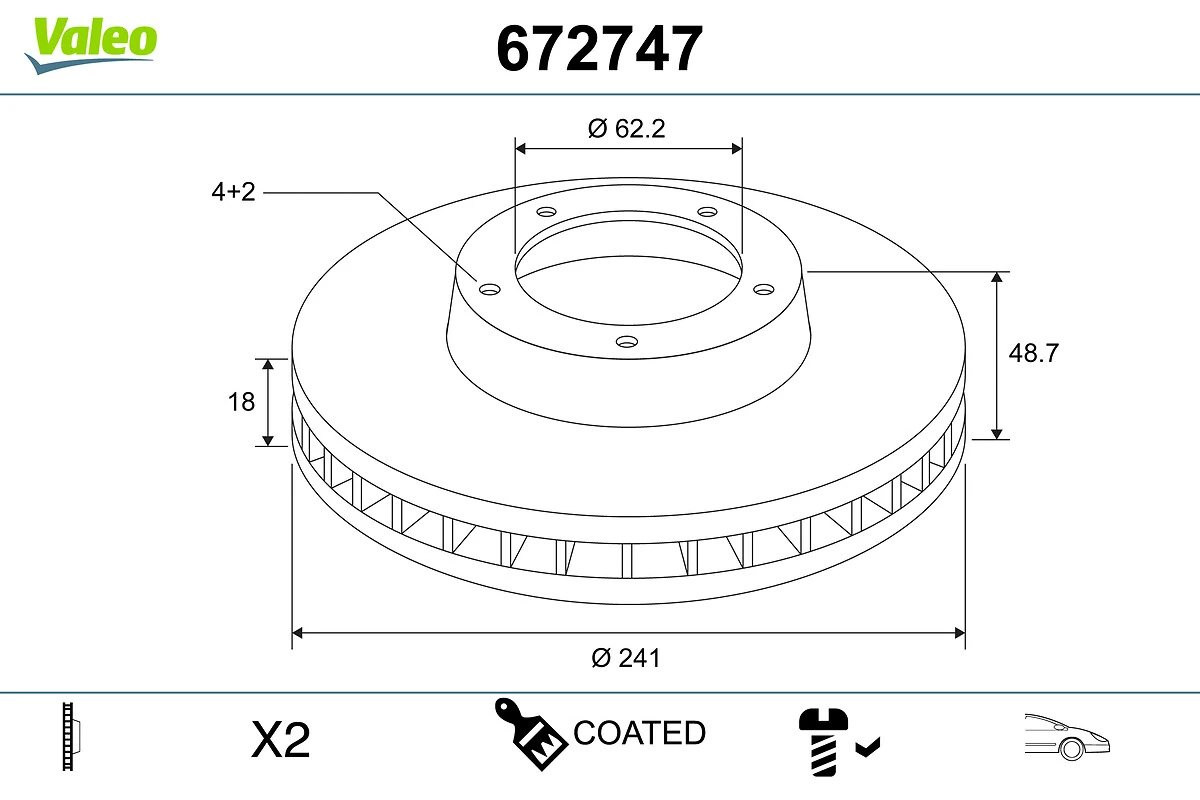 Brake Disc COATED 672747