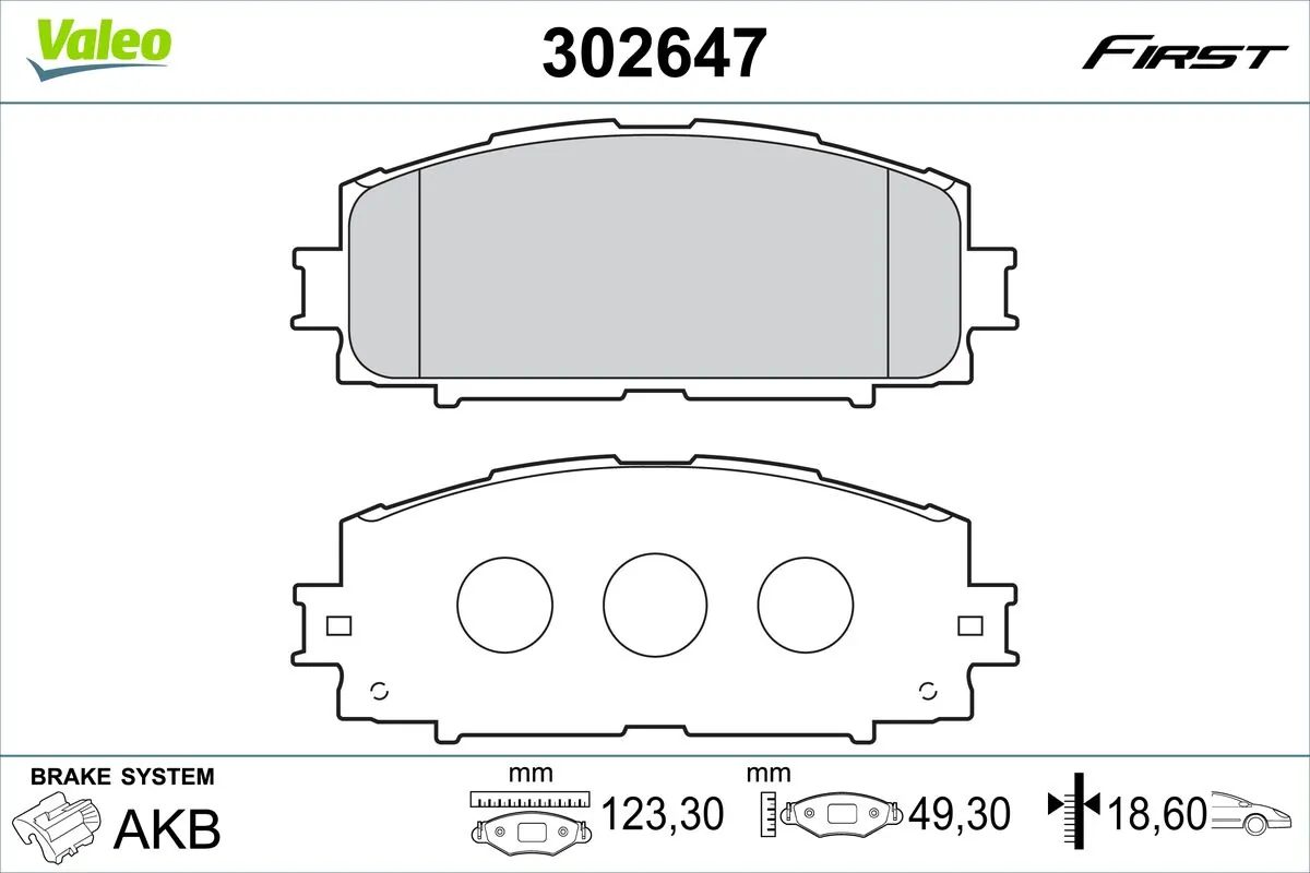 Brake Pad Set, disc brake FIRST 302647