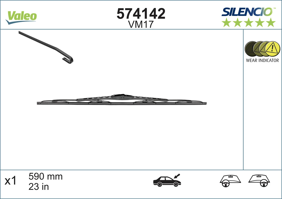 Wiper Blade SILENCIO CONVENTIONAL SINGLE 574142