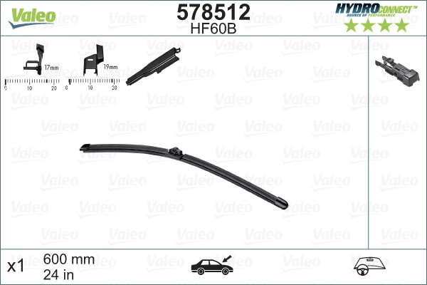 Wiper Blade HYDROCONNECT 578512