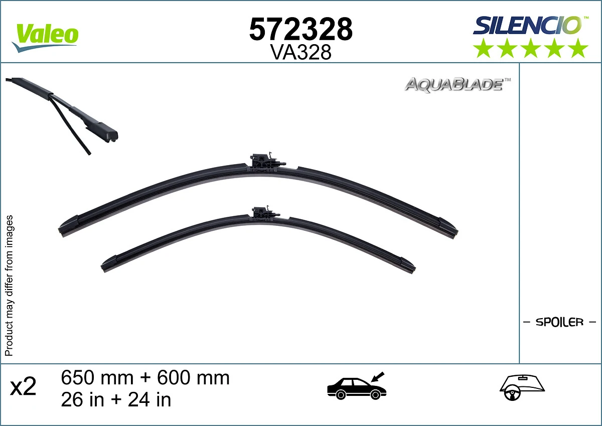 Wiper Blade SILENCIO AQUABLADE SET 572328