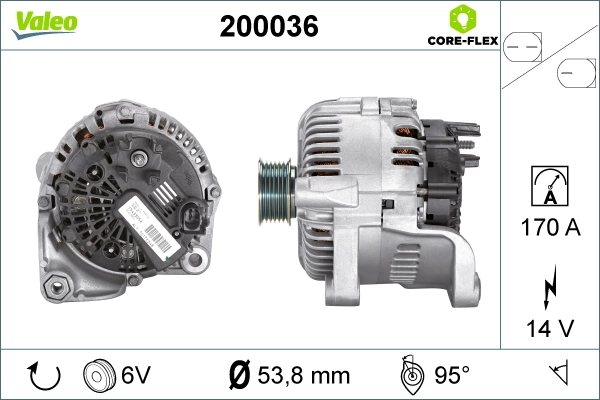 Alternator VALEO CORE-FLEX 200036