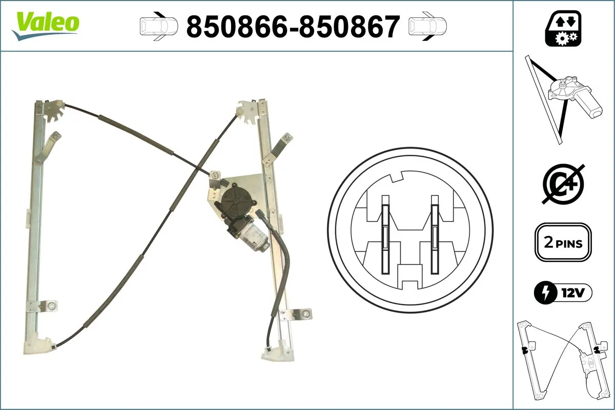 VALEO 850866 Window Regulator