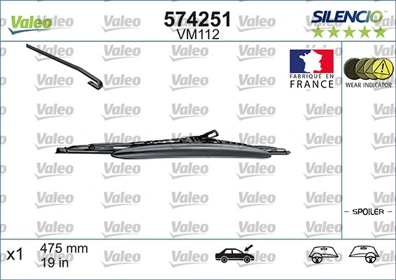 Wiper Blade SILENCIO CONVENTIONAL SINGLE 574251