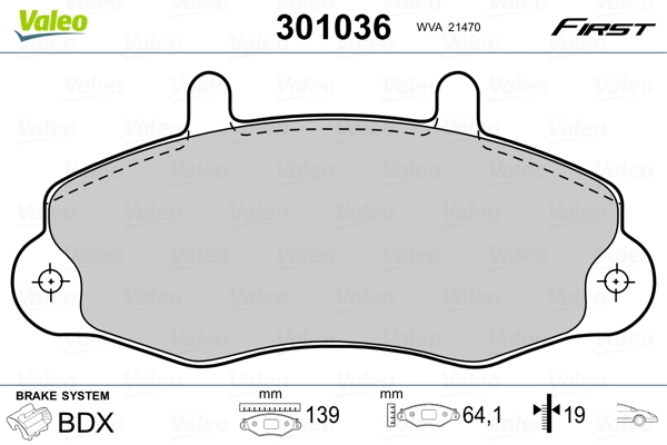 Brake Pad Set, disc brake FIRST 301036