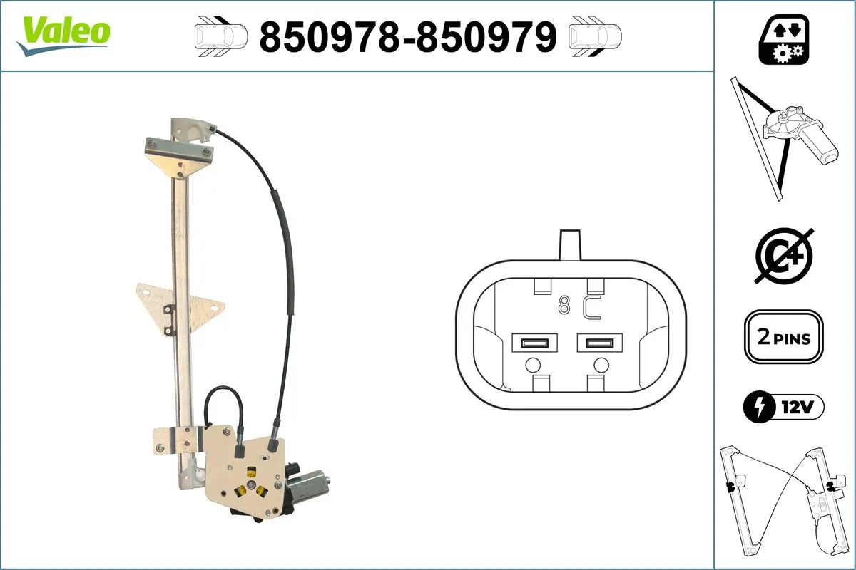 VALEO 850978 Window Regulator