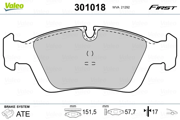 Brake Pad Set, disc brake FIRST 301018