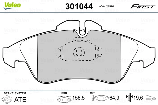 Brake Pad Set, disc brake FIRST 301044