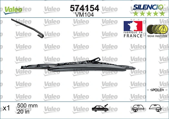 Wiper Blade SILENCIO CONVENTIONAL SINGLE 574154