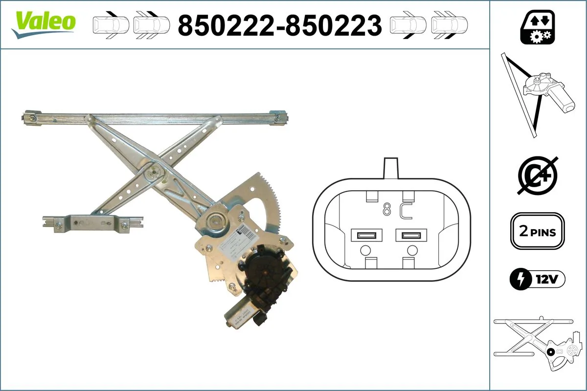 VALEO 850222 Window Regulator
