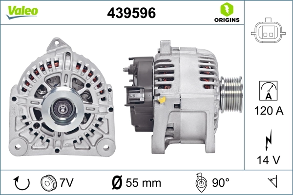 Alternator VALEO ORIGINS NEW OE TECHNOLOGY 439596