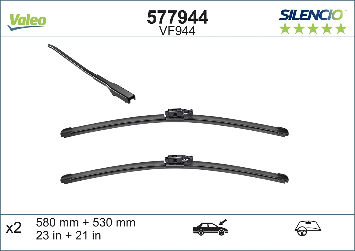 Wiper Blade SILENCIO FLAT BLADE SET 577944
