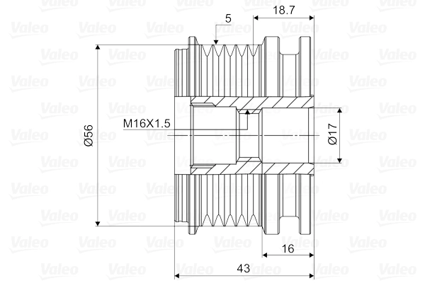 Alternator Freewheel Clutch VALEO NEW SPARE PART 588066