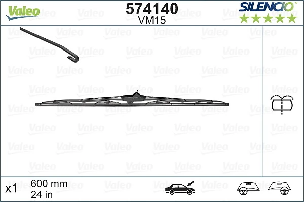 Wiper Blade SILENCIO CONVENTIONAL SINGLE 574140