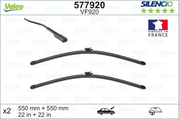 Wiper Blade SILENCIO FLAT BLADE SET 577920
