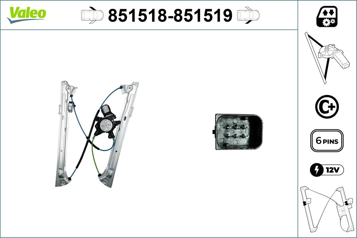 VALEO 851518 Window Regulator