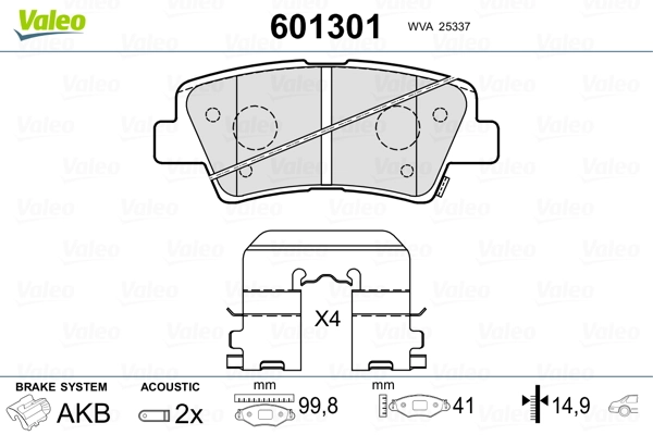 Brake Pad Set, disc brake 601301
